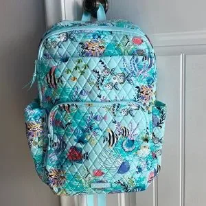 Vera Bradley BOGO FREE SALE Tropical Fish Antilles Treasures Essential Backpack Vera Bradley Essential Backpack Tropical Fish Antilles  main image 2